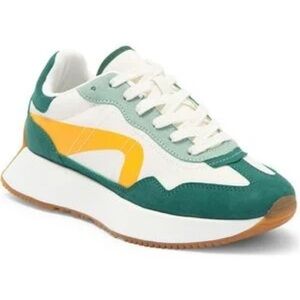 Steve Madden Green and White Sneakers